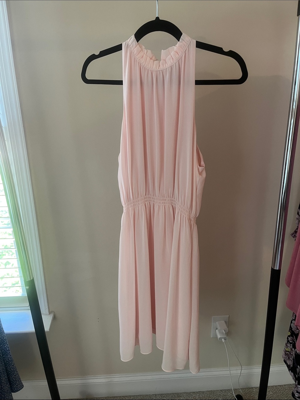 H&M Pink Ruffled Halter Dress